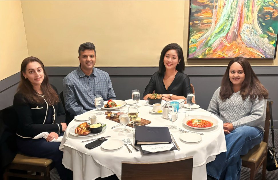 Leaders at the first private dinner in Bellevue